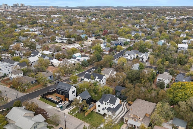 aerial view with a residential view