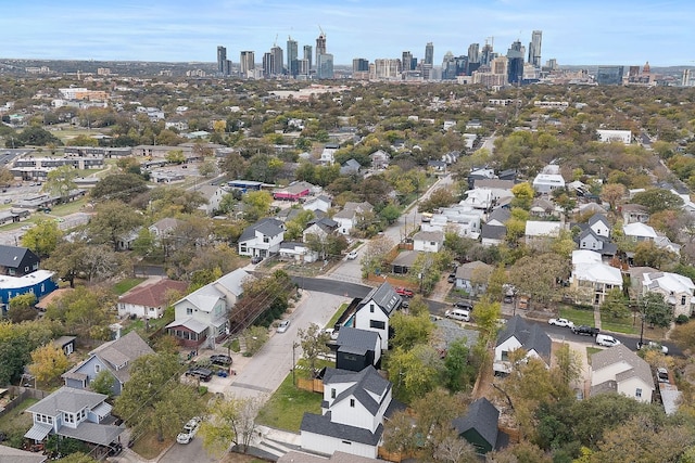 aerial view featuring a view of city