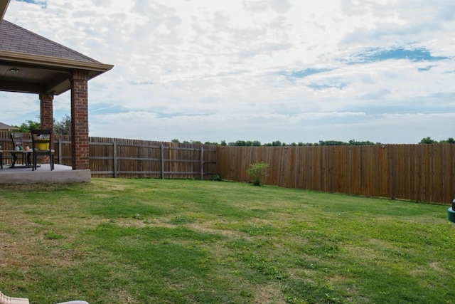 view of yard featuring a patio area