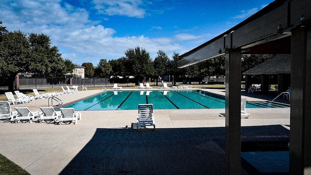 view of pool with a patio area