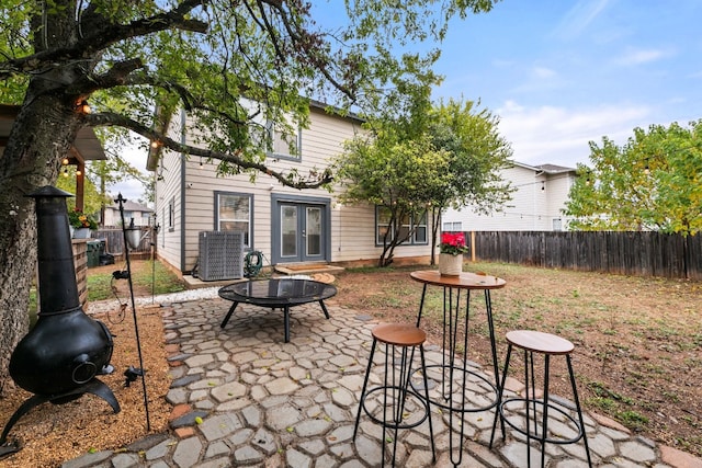 view of patio with french doors