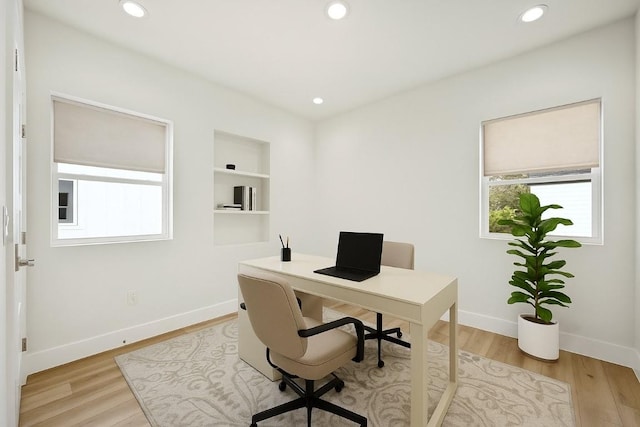 102 W Fawnridge Dr, Austin, TX 78753 - office area featuring recessed lighting and light wood-style floors