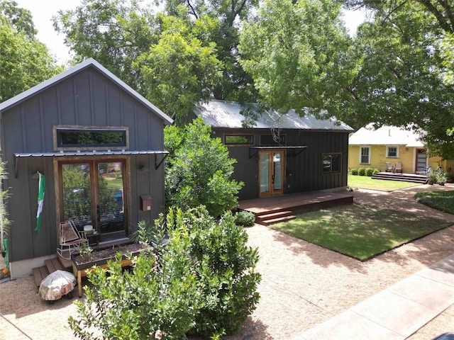 exterior space with french doors