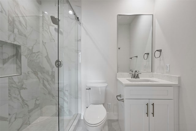 9104 Georgian Dr, Austin, TX 78753 - full bath featuring a marble finish shower and vanity