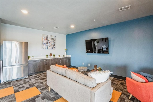 6444 Burnet Rd Unit 305, Austin, TX 78757 - carpeted living area featuring recessed lighting