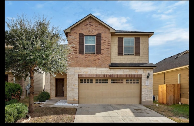 front of property featuring a garage