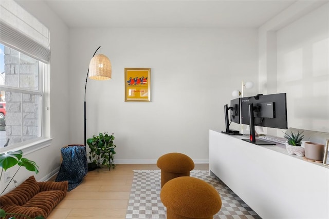 interior space featuring light wood-type flooring