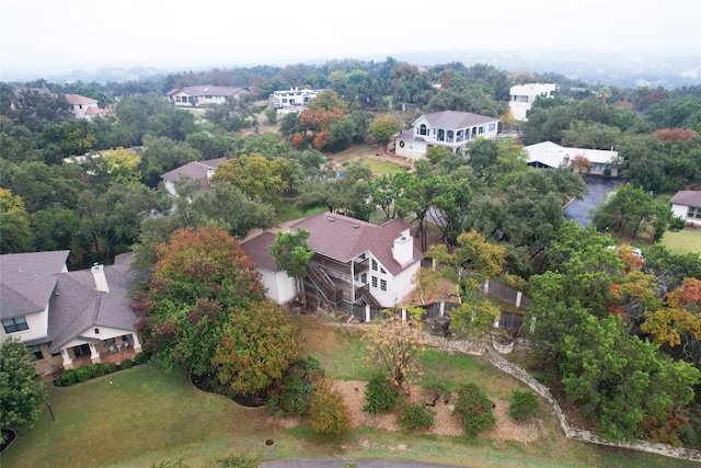 aerial view with a residential view