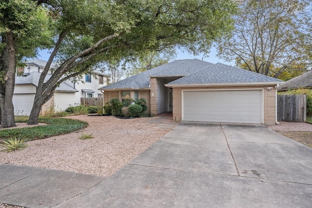 view of front facade featuring a garage