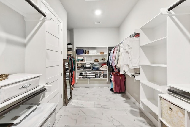 view of walk in closet