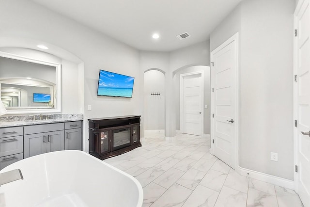 bedroom with sink