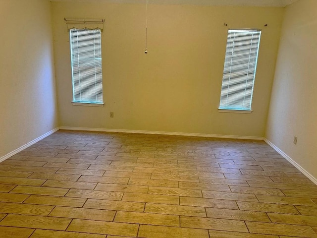 empty room featuring light wood-type flooring