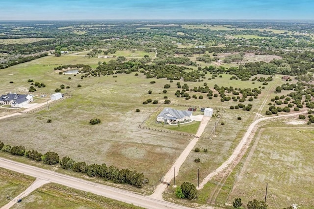 drone / aerial view featuring a rural view