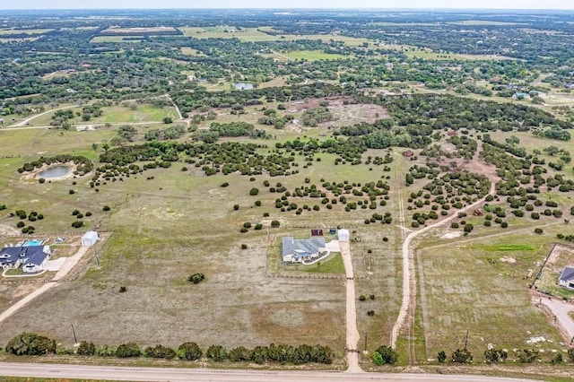 bird's eye view with a rural view