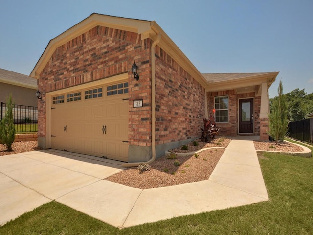 view of front facade featuring a garage