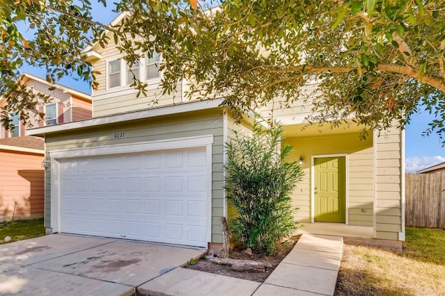 view of front of home featuring a garage