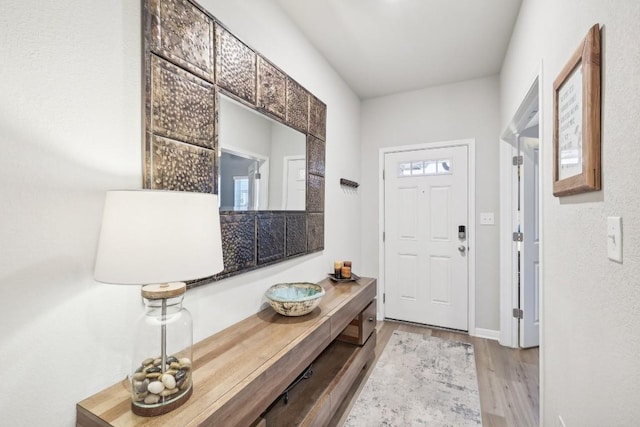 2912 Youngwood St, Leander, TX 78641 - entryway with wood finished floors and baseboards