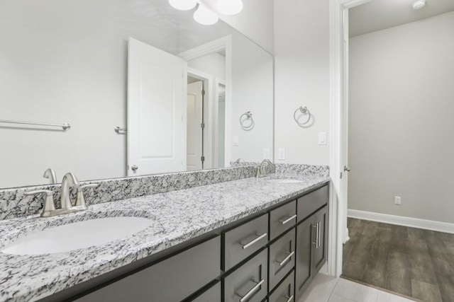 bathroom featuring vanity