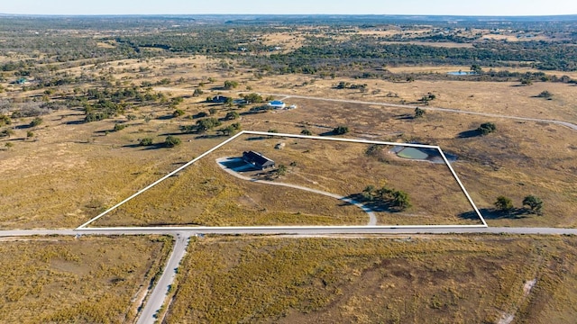 drone / aerial view with a rural view