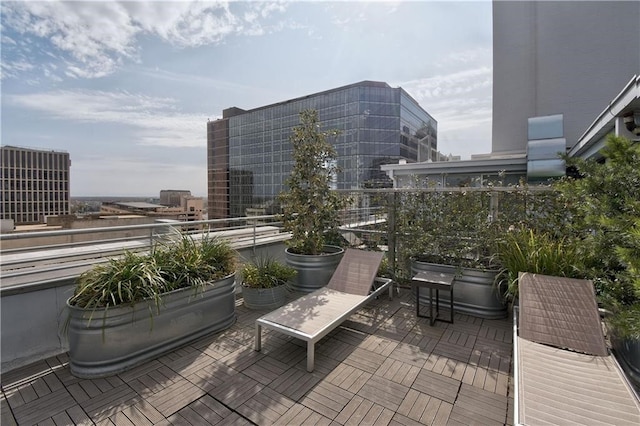 view of patio / terrace featuring a balcony