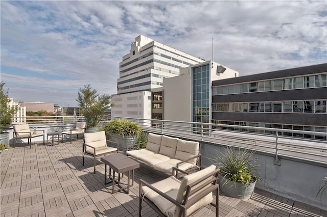 view of patio / terrace featuring an outdoor living space