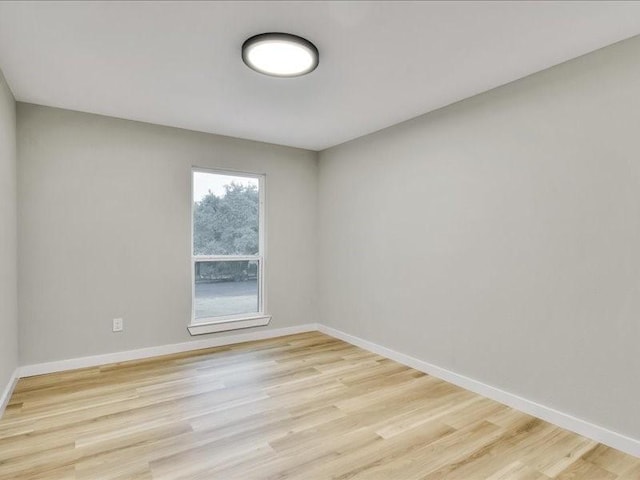 empty room featuring light hardwood / wood-style floors