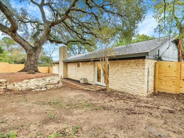 exterior space with french doors