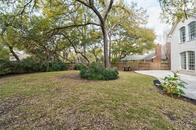 view of yard featuring a patio area