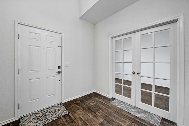 entrance foyer with dark wood-type flooring