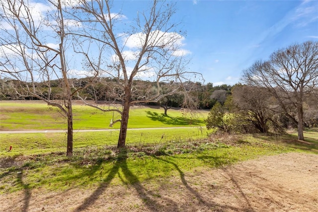 view of property's community featuring a lawn