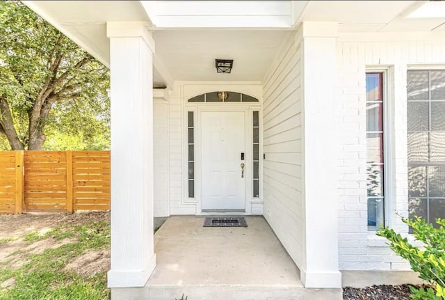 view of doorway to property