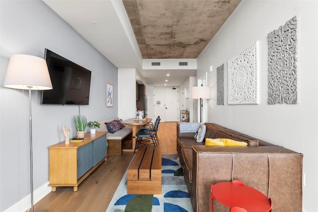 48 E Ave Unit 2506, Austin, TX 78701 - living area with light wood finished floors