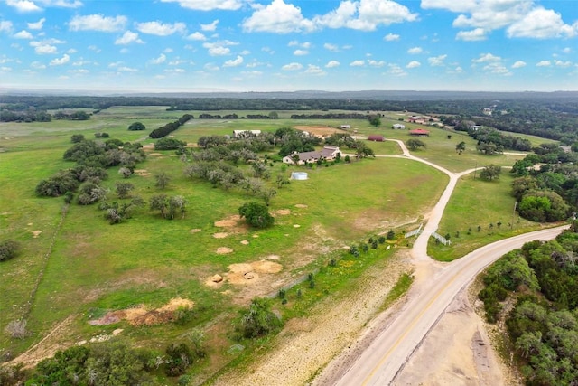 drone / aerial view featuring a rural view