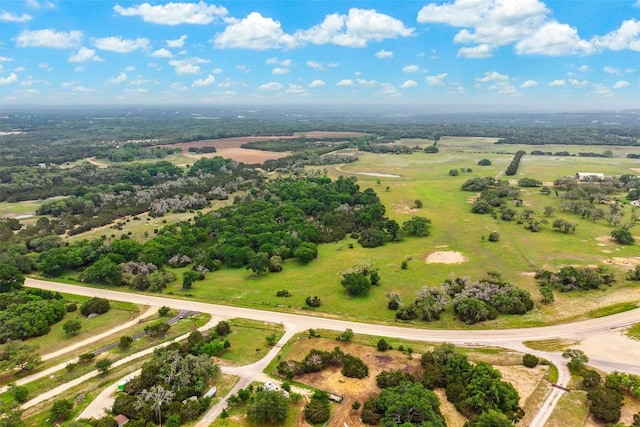 drone / aerial view with a rural view