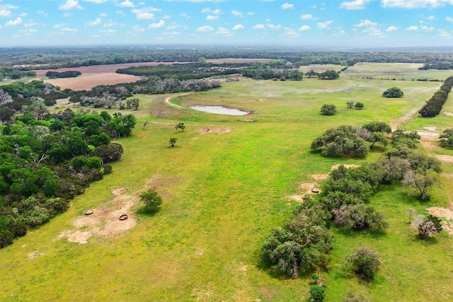 aerial view featuring a rural view