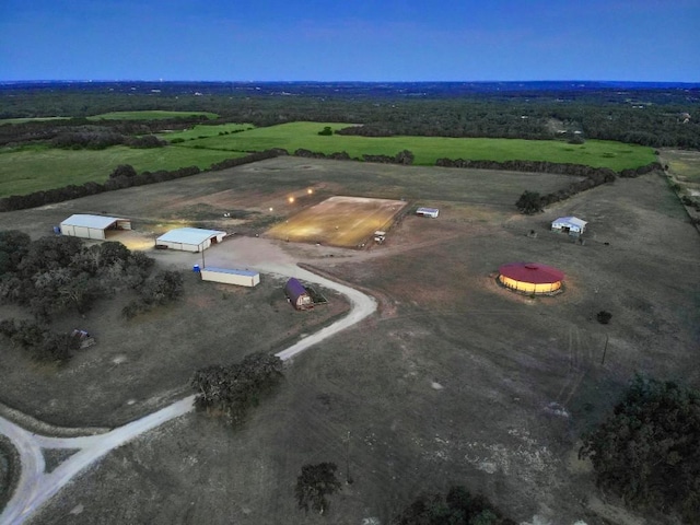 bird's eye view featuring a rural view