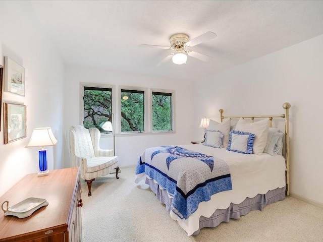 3901 Prentice Ln, Austin, TX 78746 - carpeted bedroom with a ceiling fan
