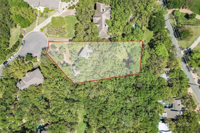 3901 Prentice Ln, Austin, TX 78746 - aerial overview of property's location featuring property parcel outlined