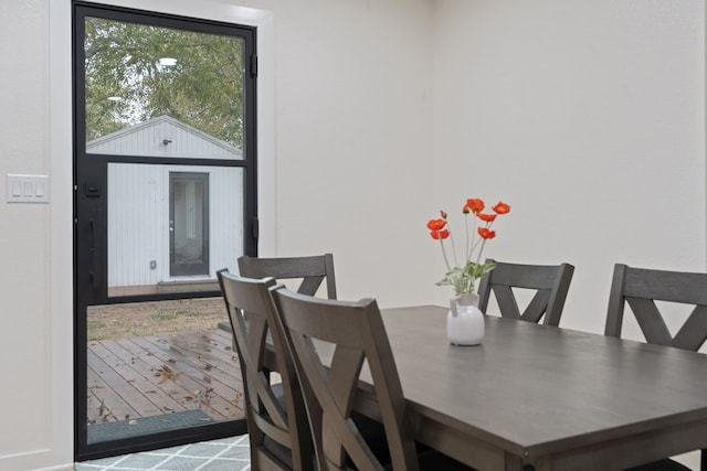 view of dining room