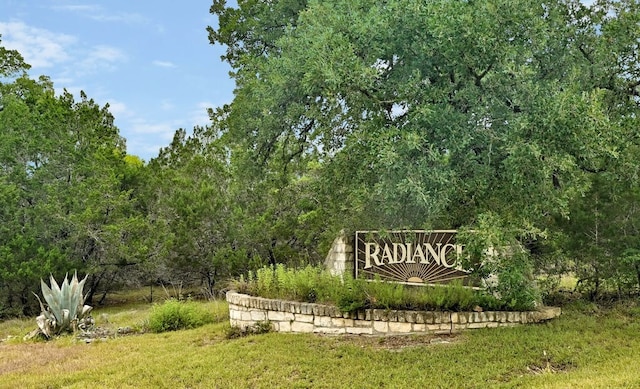 view of community sign