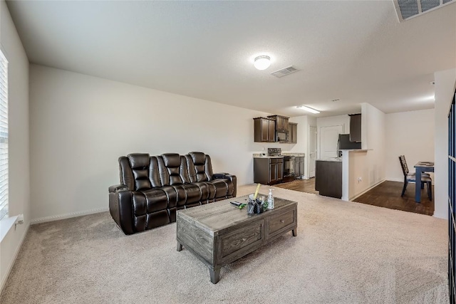 living room featuring hardwood / wood-style flooring