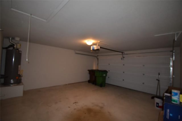 garage with water heater