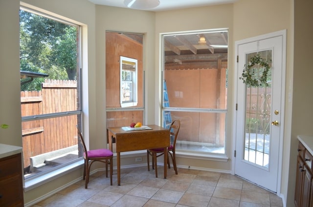 view of sunroom