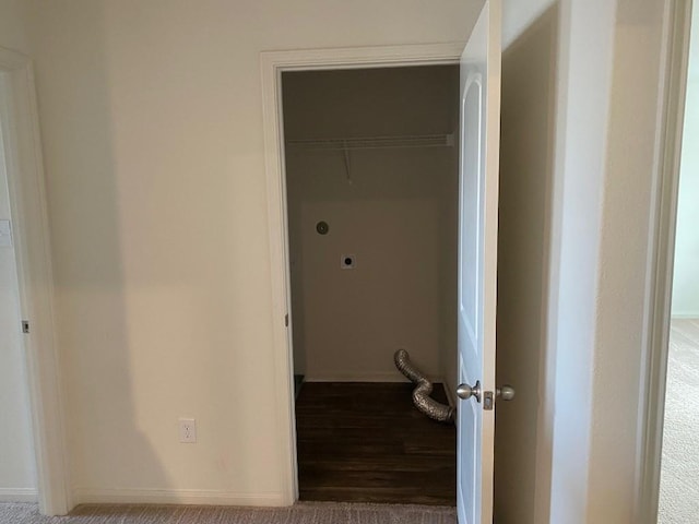 hallway featuring wood-type flooring