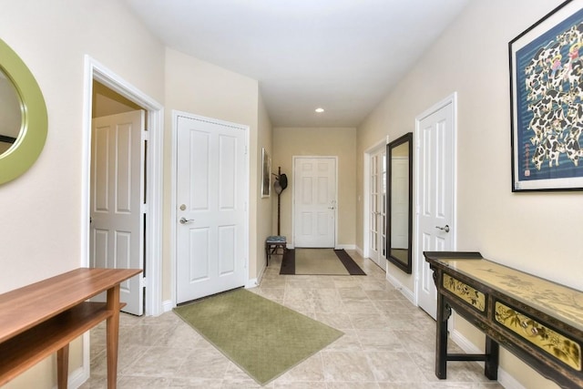 interior space with light tile patterned flooring