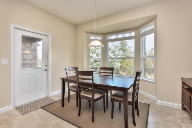 view of dining space