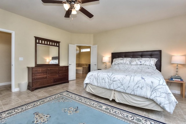 bedroom with ceiling fan