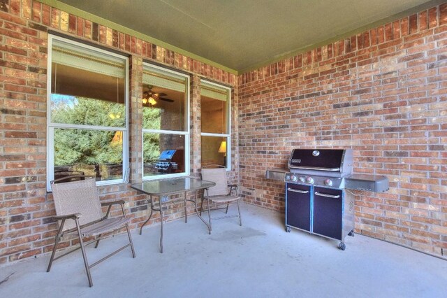 view of patio / terrace featuring area for grilling