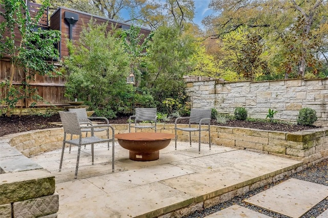 view of patio with fence