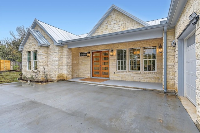 exterior space with a porch